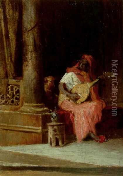 Le Musicien Oil Painting - Ludwig Deutsch