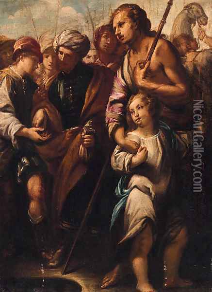 Joseph sold into slavery Oil Painting - Giuseppe Nuvolone