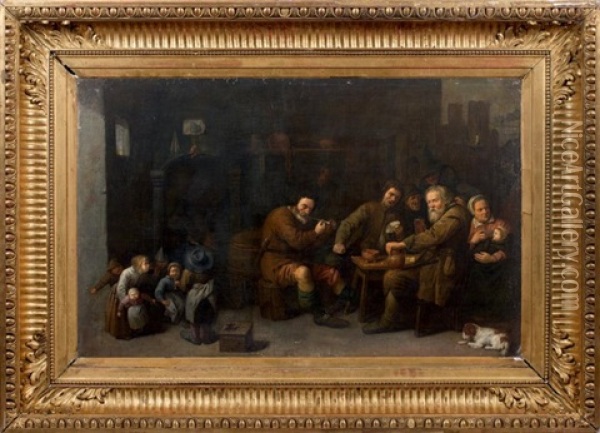 La Famille De Paysan Oil Painting - David Ryckaert III