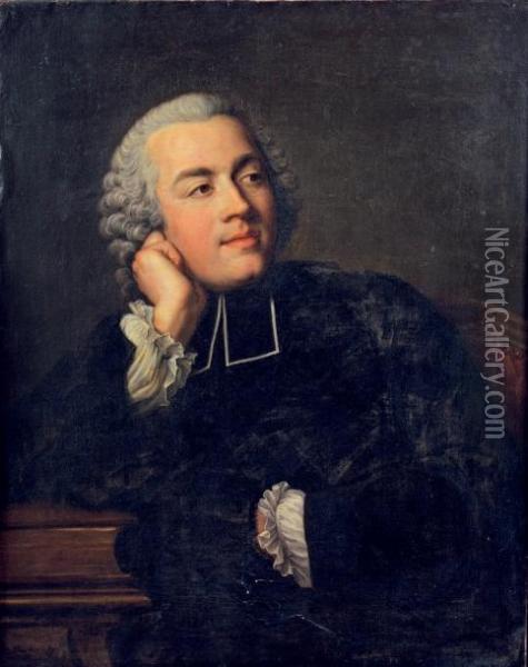Portrait Presume De L'abbe Prevost Oil Painting - Jacques Andre Joseph Aved