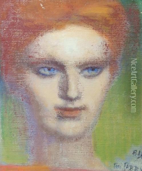 Portrait De Femme Oil Painting - Elysee Fabry