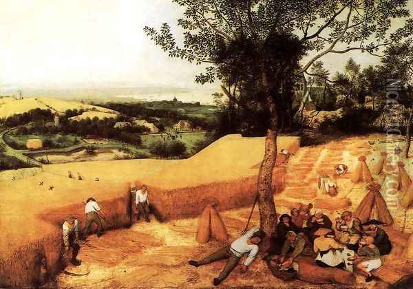The Corn Harvest (August) 1565 Oil Painting - Jan The Elder Brueghel