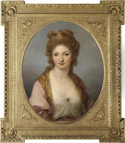 Portrait Of Selina Fitzherbert Oil Painting - Angelica Kauffmann