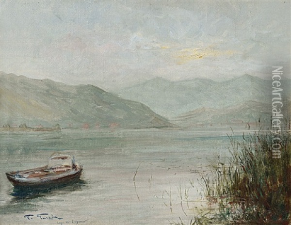 Lago Di Lugano Oil Painting -  Giuseppe