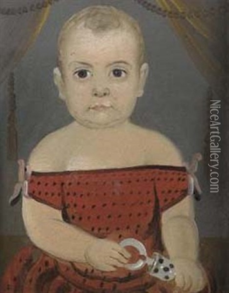 Baby With Rattle Oil Painting - William Matthew Prior