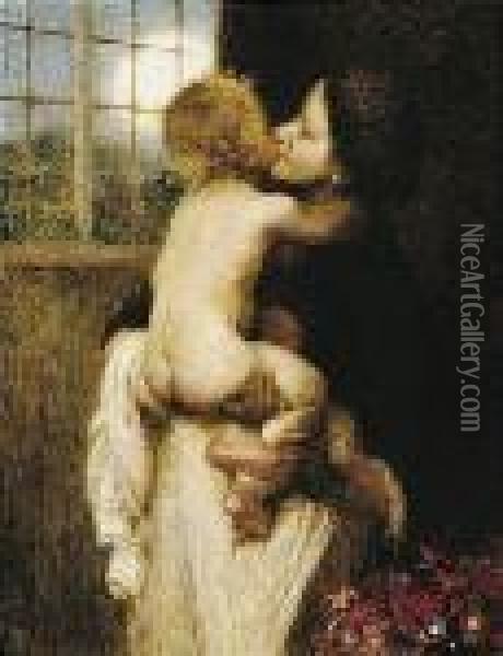 Kiss Oil Painting - Edward William Stott