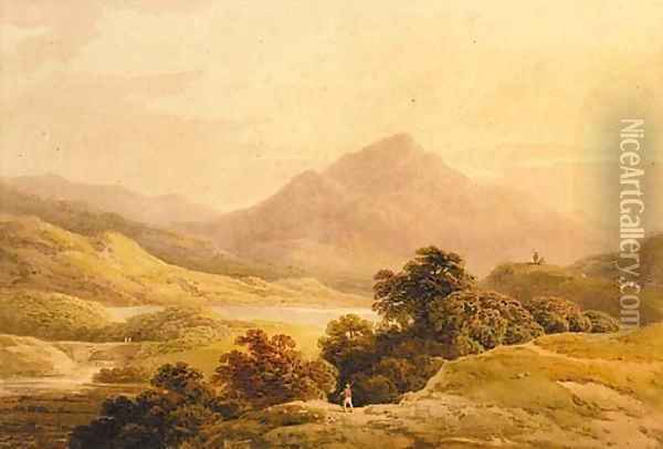 Glan Finlass and Ben Venue Oil Painting - Francis Nicholson