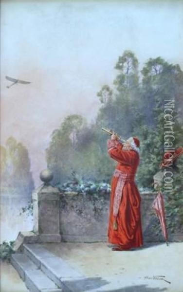 Le Cardinal A La Longue Vue Oil Painting - Alfred Weber