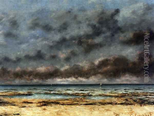 Calm Seas Oil Painting - Gustave Courbet