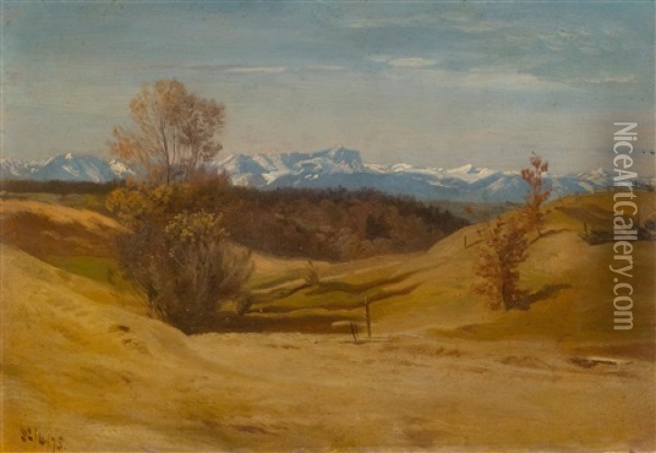Early Spring In The Surroundings Of Lake Starnberg Oil Painting - Johann Gottfried Steffan