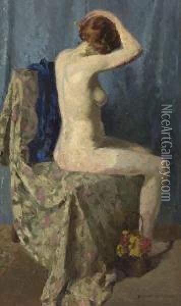 Frauenakt Oil Painting - Robert Weise