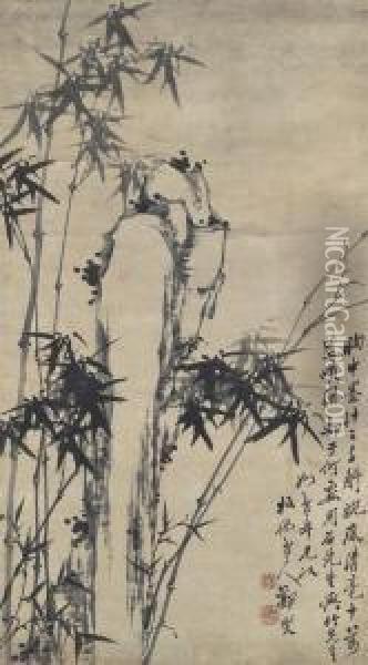 Bamboo Oil Painting - Zheng Xie