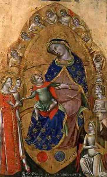 The Marriage of St Catherine 1358 Oil Painting - Veneziano Lorenzo
