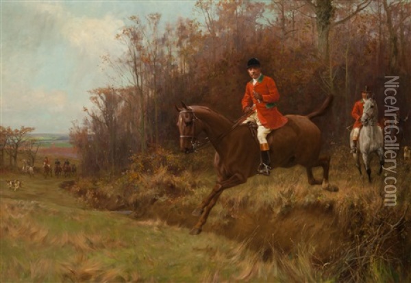 The Fox Hunt Oil Painting - Thomas Blinks