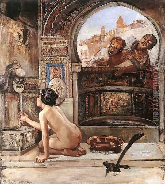 Susanna and the Elders Oil Painting - Gyula Tornai