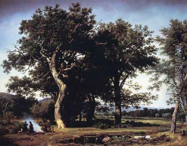 Landscape near Minden Oil Painting - Thomas Worthington Whittredge