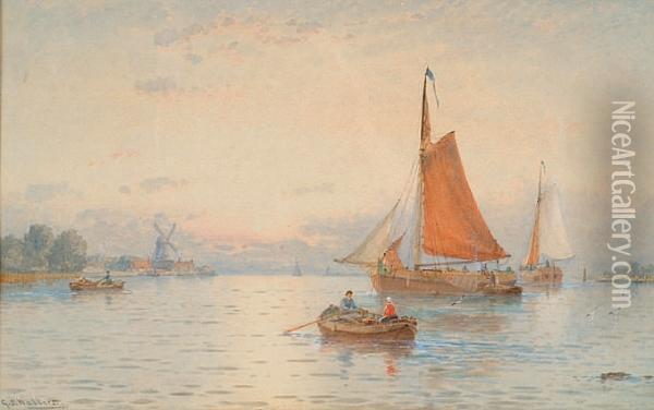 On The Noord, Holland Oil Painting - George Stanfield Walters