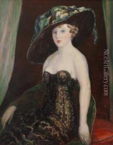 Retrato De Dama Oil Painting - Maria Pidelaserra