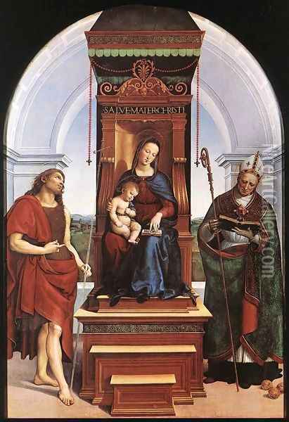 Madonna and Child (The Ansidei Altarpiece) 2 Oil Painting - Raffaelo Sanzio
