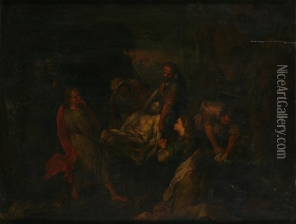 La Deposition De Croix Oil Painting - Francois Xavier Henri Verbeeck