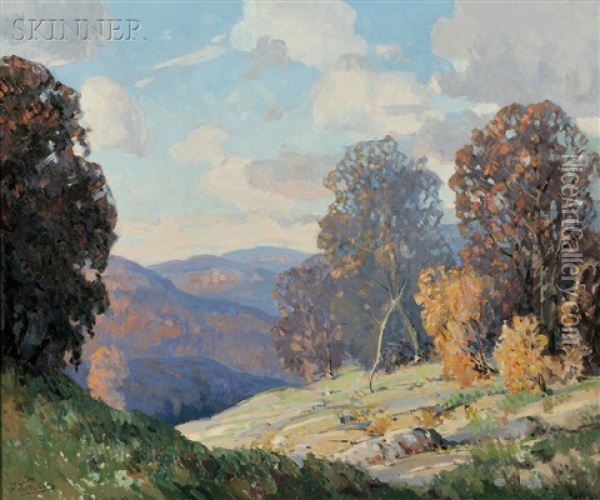 Autumn In The Hills Near Woodstock Oil Painting - Walter Koeniger