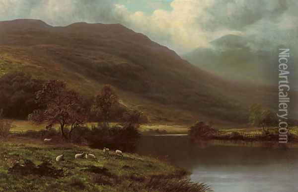 On the Lledr, North Wales Oil Painting - William Mellor