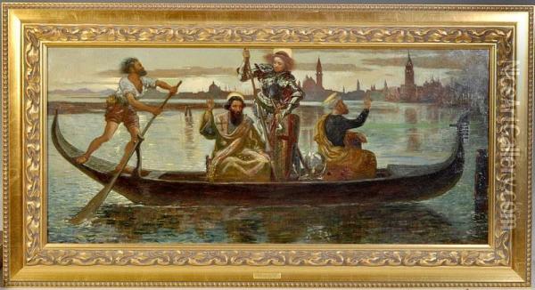 Return Of The Patron Saints To Venice Oil Painting - Andrew Benjamin Donaldson