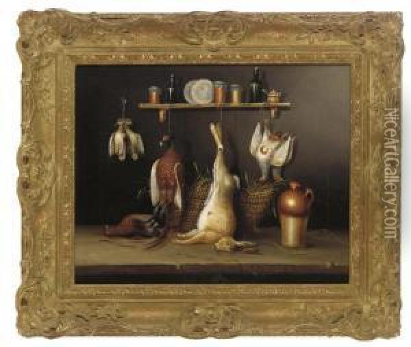 The Game Larder Oil Painting - Abel Hold