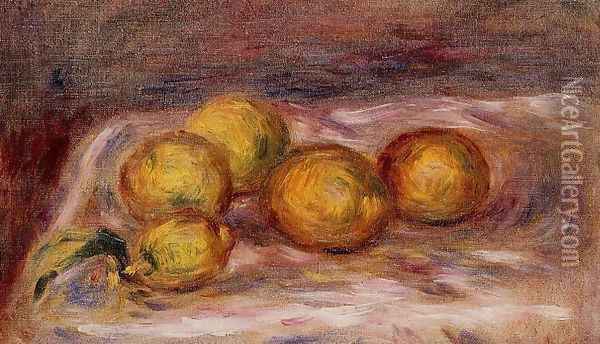 Lemons Oil Painting - Pierre Auguste Renoir