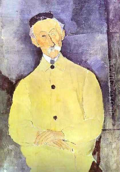 Monsieur Lepoutre Oil Painting - Amedeo Modigliani