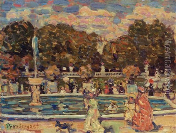 Luxembourg Gardens Oil Painting - Maurice Prendergast