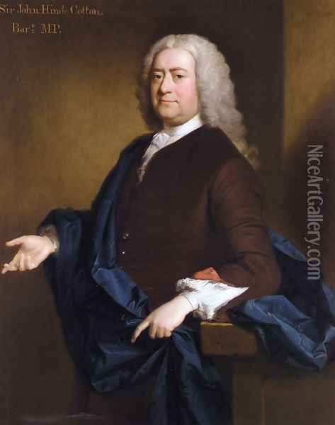 Portrait of Sir John Hynde Cotton, 3rd BT. Oil Painting - Allan Ramsay