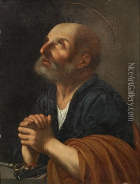 Saint Peter In Prayer Oil Painting - Carlo Saraceni
