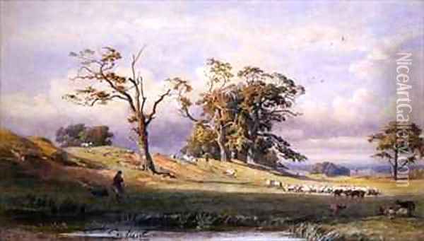 Old British Camp in Bulstrode Park Oil Painting - George Arthur Fripp