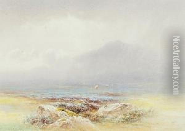 September Showers, Brendan Moor, Exmoor Oil Painting - Charles Edward Ii Brittan
