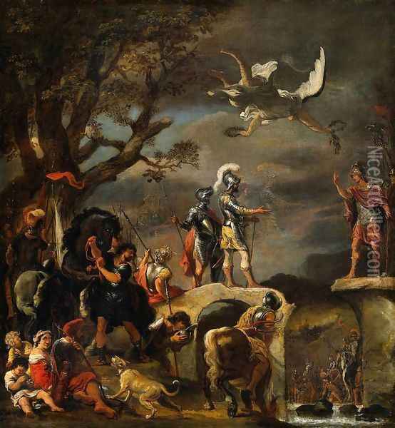 The Peace Negotiations between Claudius Civilis and Cerealis Oil Painting - Ferdinand Bol