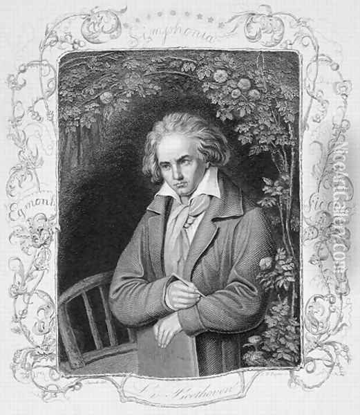 Ludwig van Beethoven 1700-1827 engraved by Albert Henry Payne 1812-1902 Oil Painting - Storck