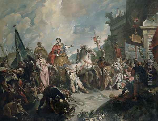 The Triumph of a Roman General Oil Painting - Giovanni Antonio Guardi