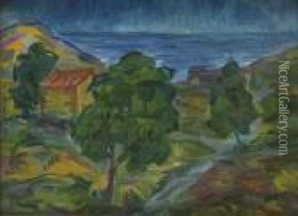 Landskap Oil Painting - Karl Isakson