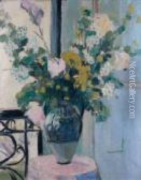 Vase De Fleurs Oil Painting - Jacqueline Marval