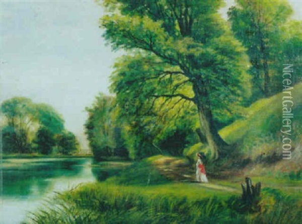 Afternoon Stroll Oil Painting - Benjamin Champney