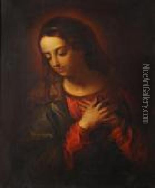 The Madonna Oil Painting - Pompeo Gerolamo Batoni