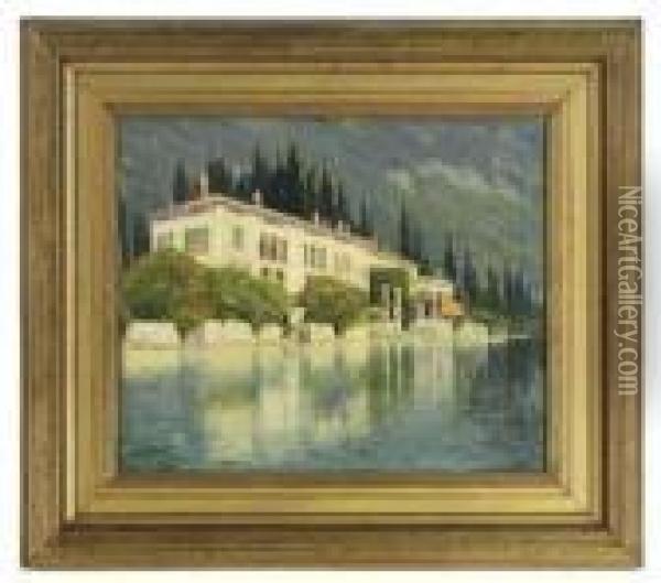 Villa Monasterio, Lake Como Oil Painting - Charles Warren Eaton