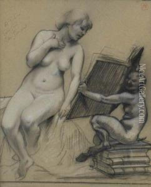 Lecture Erotique Oil Painting - Armand Rassenfosse