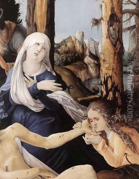 The Lamentation of Christ (detail) 1518 Oil Painting - Hans Baldung Grien