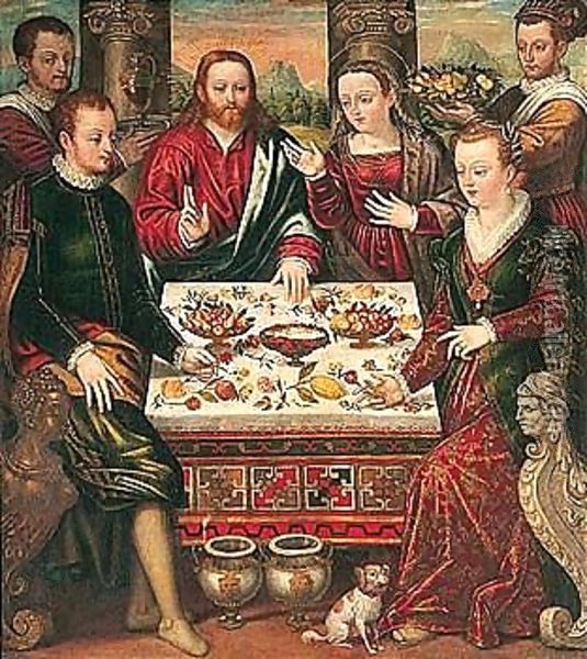 The Wedding Feast At Cana Oil Painting - Luca Mombello