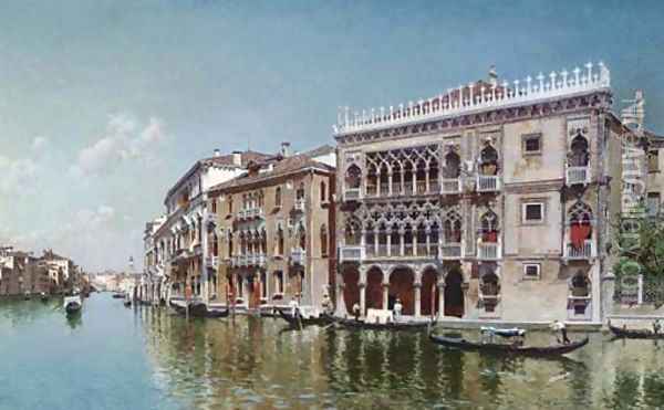 The Grand Canal with a View of the Ca' d'Oro, Venice Oil Painting - Federico del Campo