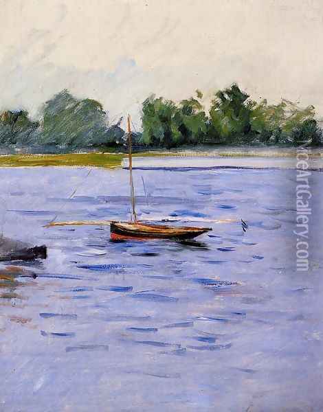 Boat At Anchor On The Seine Oil Painting - Gustave Caillebotte
