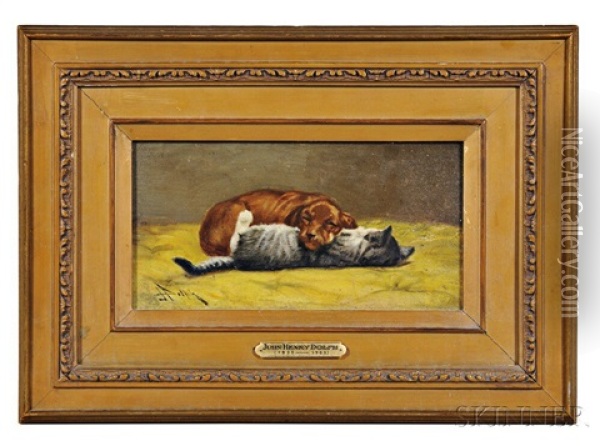 Pals Oil Painting - John Henry Dolph
