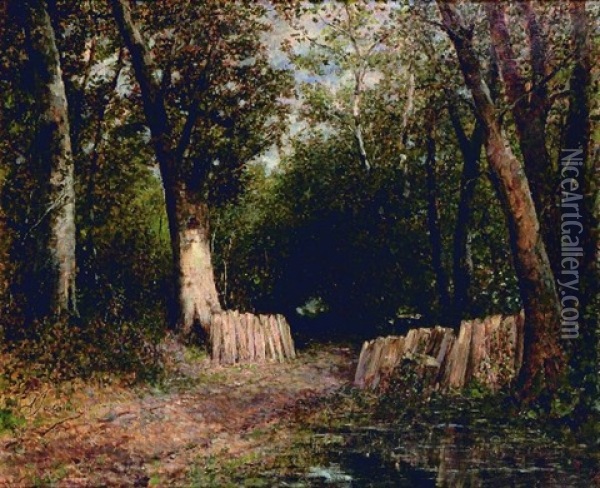 Sous-bois Oil Painting - (Alfred Louis Vigny) Jacomin